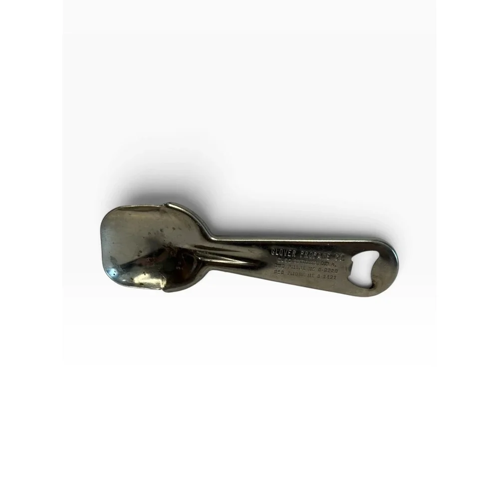 Remembrance Ice Cream Scoop Bottle Opener Glover Propane Co Oklahoma Silver Tone